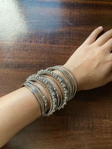 Silver Bangle Set