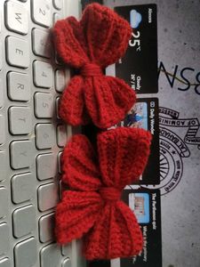 Red Hair Bow Accessory And Bag Charm
