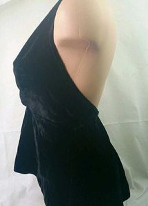 Y2K Velvet Velour Halter-Neck Eve Top