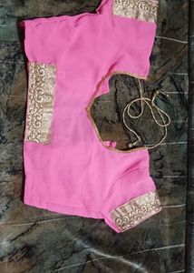 Pink and Golden Two Colour Saree For Festive wear