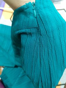 Teal Green Co-Ord Set With High Waist Trousers