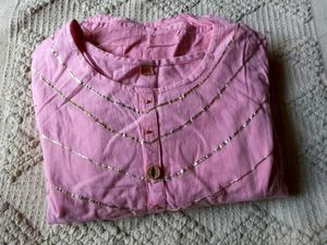 Pink Kurti with Silver Accents