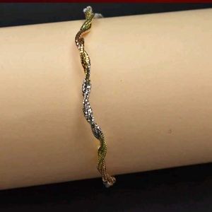 Tricolor Twisted 925 Silver Bracelet
