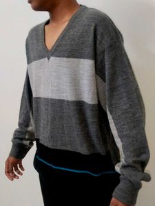 Striped V-Neck Sweater