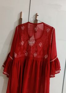 Short Chikankari Kurti