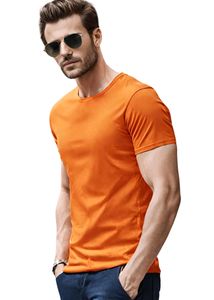 💥New Men&#39;s Premium Solid Cotton Orange T-shirt