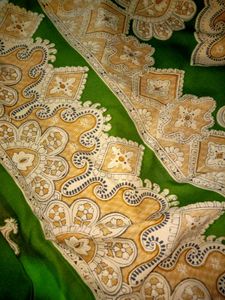 Green Patterned Ethnic Saree