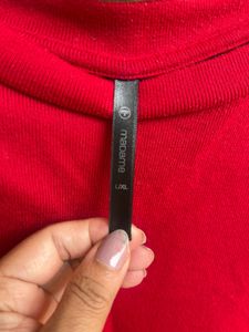 Stylish Red &amp; Floral Sleeve Top