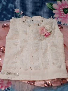 Adorable Pink &amp; White Party Dress