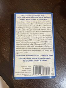 Start-Up Nation By Dan Senor And Saul Singer
