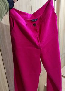 Marks &amp; Spencer Linen Trouser - Fuchsia