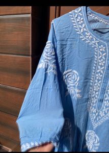 Elegant Blue hand embroidery Kurta