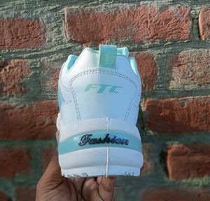 Fila White &amp; Blue Sneakers