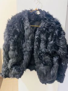 Woollen Black Jacket - M