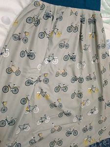 Cute Bicycle Print Dress