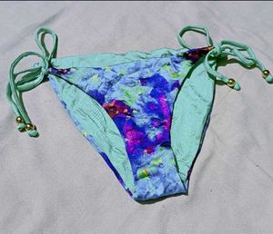 tie and dye multicolour bikini bottom