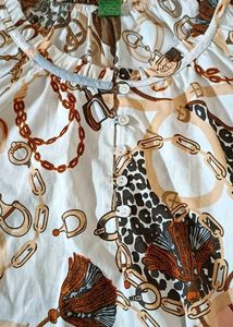 Patterned Long Sleeve Top