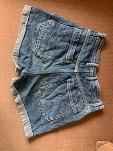 Distressed Denim Shorts