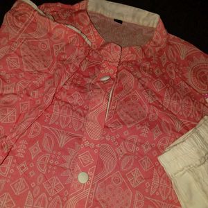 Pink Long Kurta With Pant