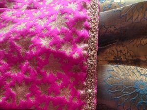 Pavdai Baby Lengha Semi Kanjeevram Pattu
