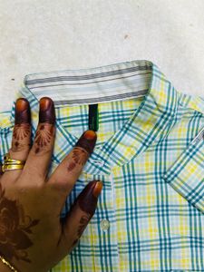 Plaid Button-Up Shirt