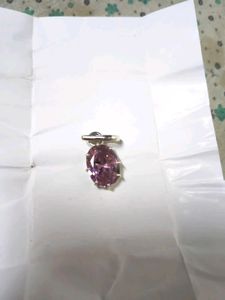 Pink Sapphire With Silver 12g Pendent Men And Girl