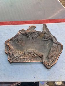 Vintage Pure Copper Australia Souvenir Dish