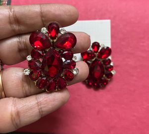 Beautiful Big Stone Stud Earrings (New)