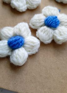 Crochet Bookmark and Flowers Pin