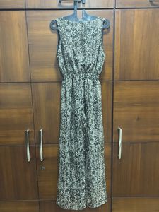 Snakeskin Print Maxi Dress