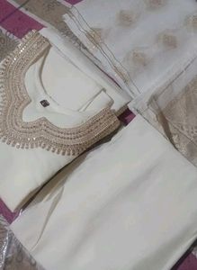Silk bland Kurta With Trousers &amp; Dupaptta