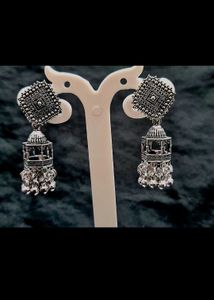 3 Set Of Oxidised Earrings
