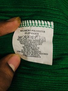 Womens Comfy One Piece Solid Green Stretchable