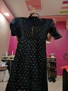 Elegant Black Polka Dot Kurta