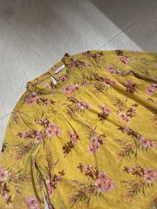 Floral Print Yellow Top