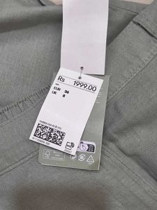 H&amp;m Sage Green Linen Blend Trouser