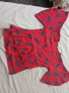 Red Floral Top