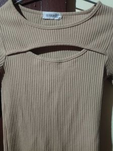 Cute Cutout Long Sleeve Top