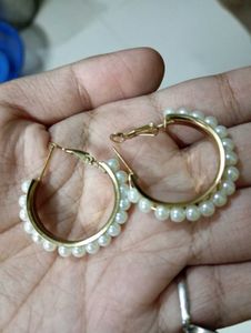 Pearl Hoop Earrings