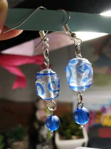 Pretty glass jelly beads earrings.
