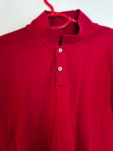 Zudio Stylish Red Polo Shirt - Size XL