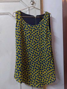 Polka Dot Shirt With Sleevless Top Combo