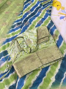 Beautiful green sari with blouse