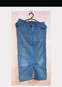 A Line Denim Skirt For Women