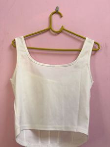 White corset top