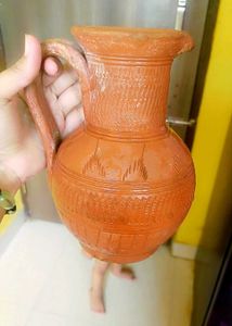 2 Combo Mitti Ke Jugs Vintage Clay Pitcher Set