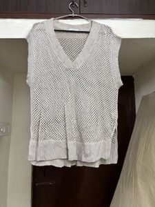 Grey Sweater Model Top