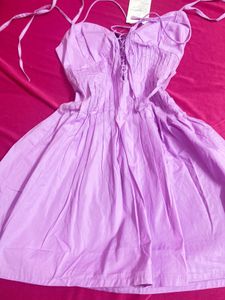 Strap Dress Lavender Color