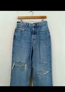 ZARA Blue Distressed Jeans