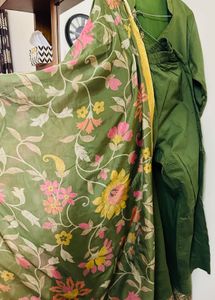 Green Floral Suit